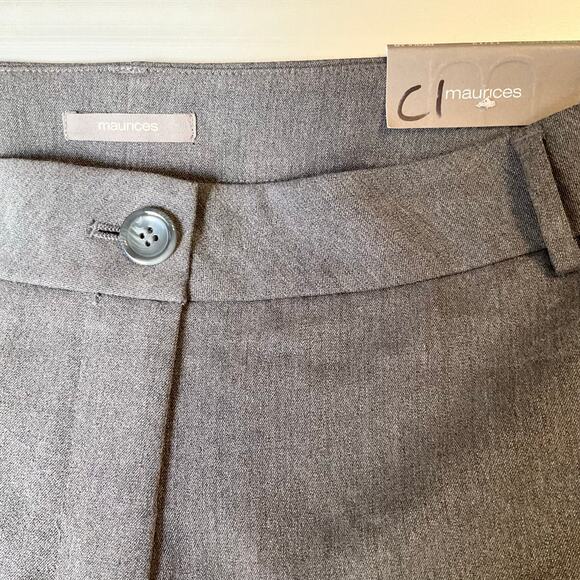 Maurices Women Dress Pants size 11/12 REG Gray Mid Rise Stretch Skinny Ankle NWT - Picture 8 of 12